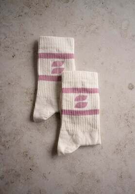 By-Bar | Logo socks cotton - ash rose - made in Portugal