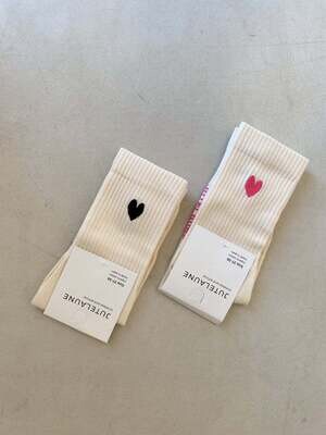 Jutelaune | Black Heart Socks - organic cotton