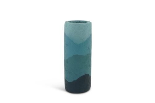 Kinta | Wave Vase Pulp 23cm - Sea blue waves Kinta | Wave Vase Pulp 23cm - Sea blue waves