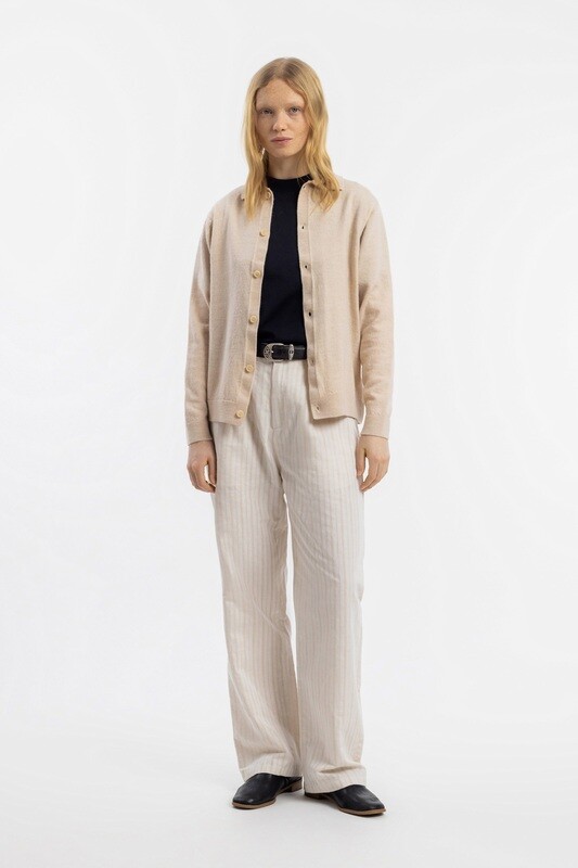 Rotholz | LAST ONE in S/36 - Merino wool strick shirt cardigan - Unisex - Sand - made in Portugal Rotholz | LAST ONE in S/36 - Merino wool strick shirt cardigan - Unisex - Sand - made in Portugal