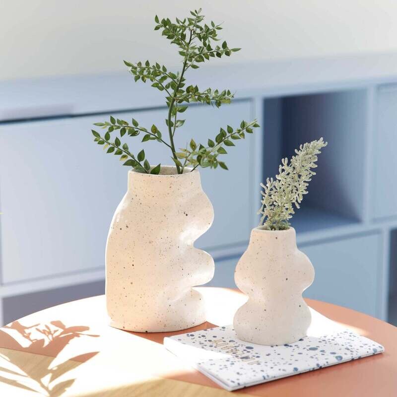 5mm paper | Fluxo ceramic vase - white speckled