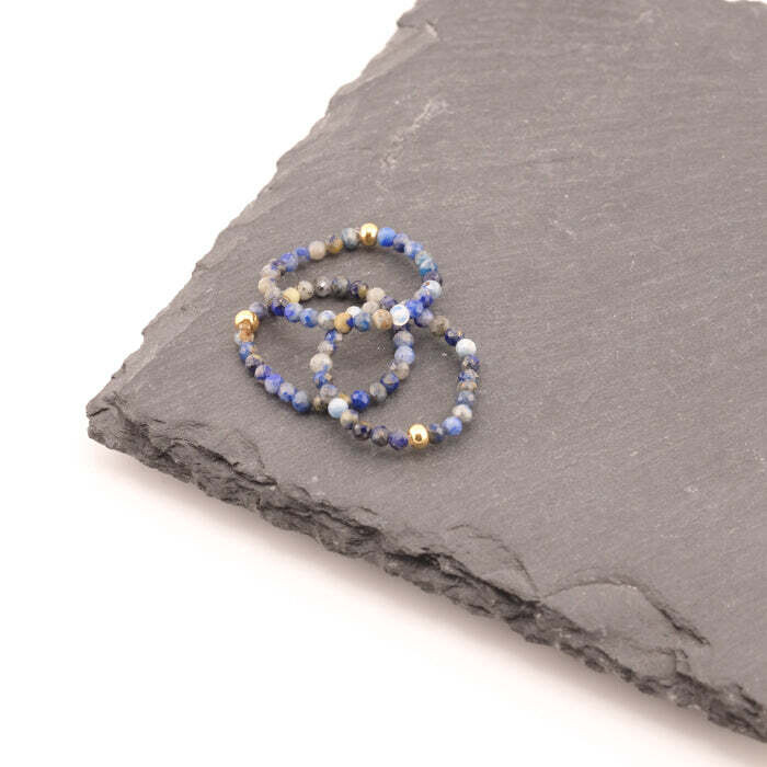 Belcarat | Pearls ring - lapis lazuli small pearls - handmade in Cologne Germany