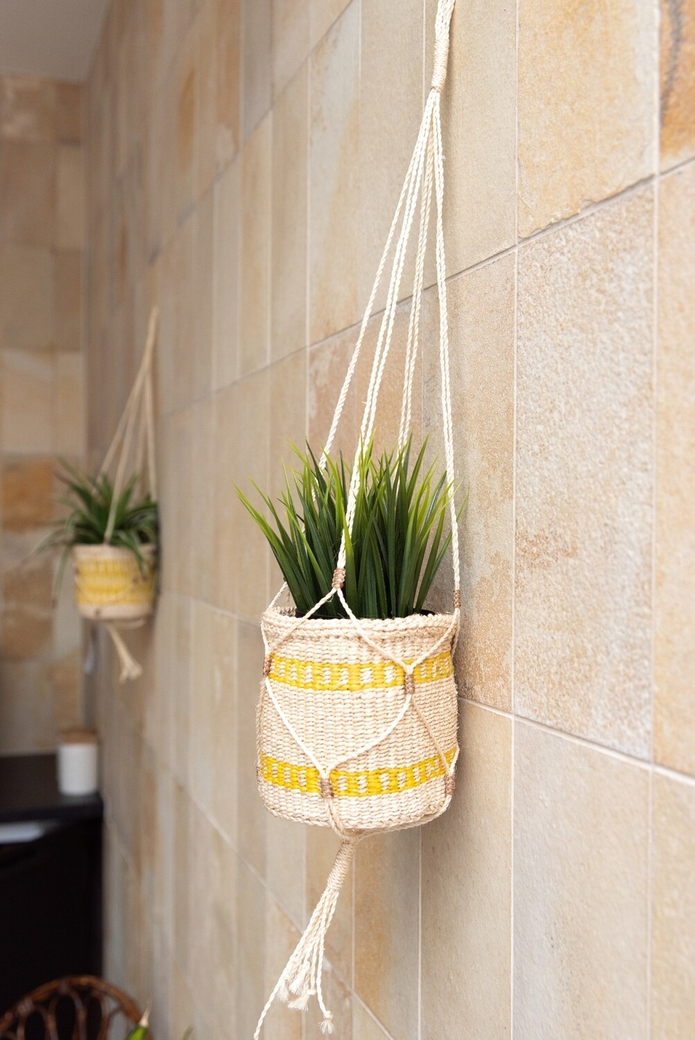 Tales by Solid | Artisan Sisal Weave Planter Hanger 15cm - Sisal - handcrafted in Kenya