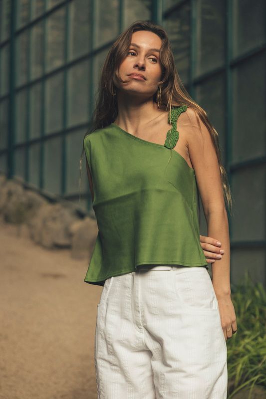 Benedita Formosinho | Top Nenufar green - 100% lyocell - made in Portugal