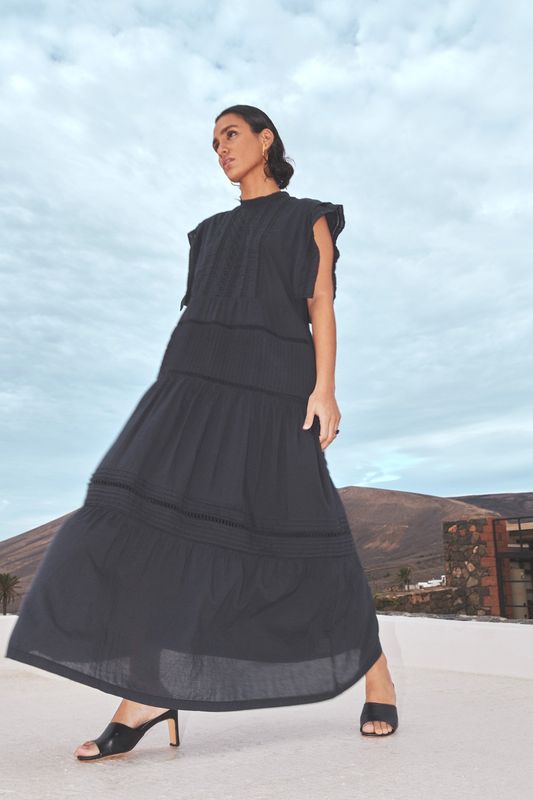 By-Bar | LAST ONE in S - Xena dress midnight blue - organic cotton By-Bar | LAST ONE in S - Xena dress midnight blue - organic cotton