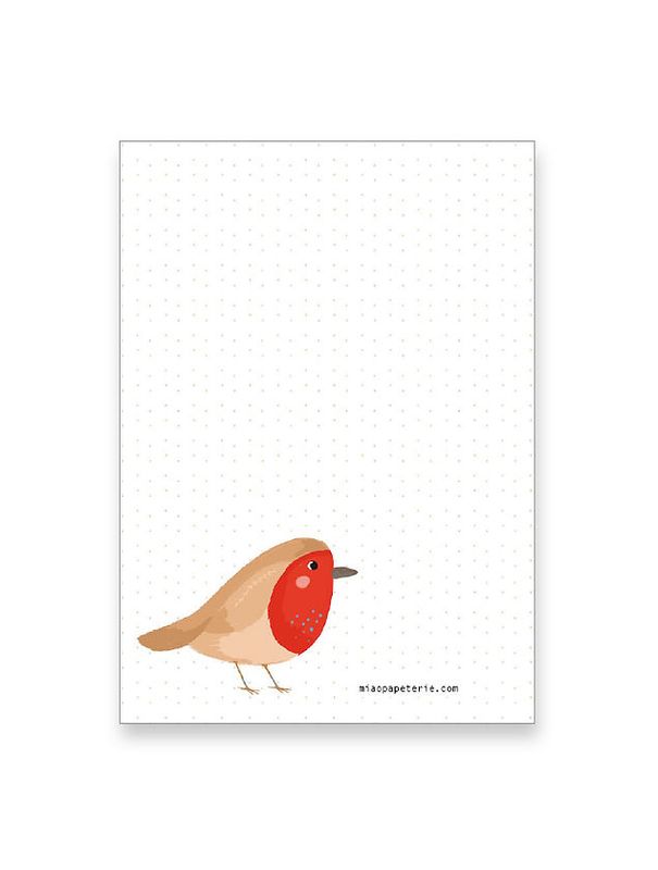 MIAO papeterie | Noteblock A6 - Red Robin