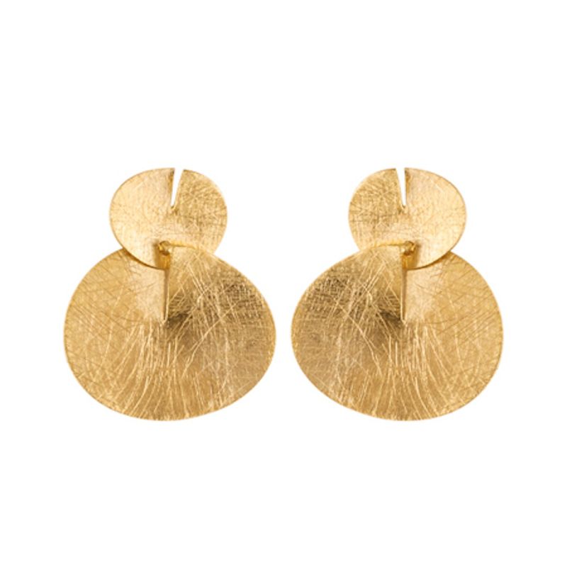 Joidart | Golden earrings Taglio - 24k matte gold metal - made in Barcelona