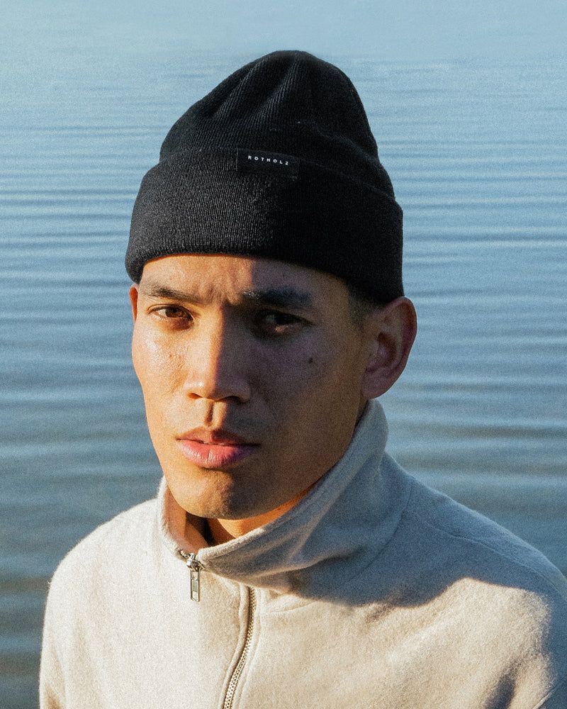Rotholz | Merino wool beanie anthracite - made in Germany