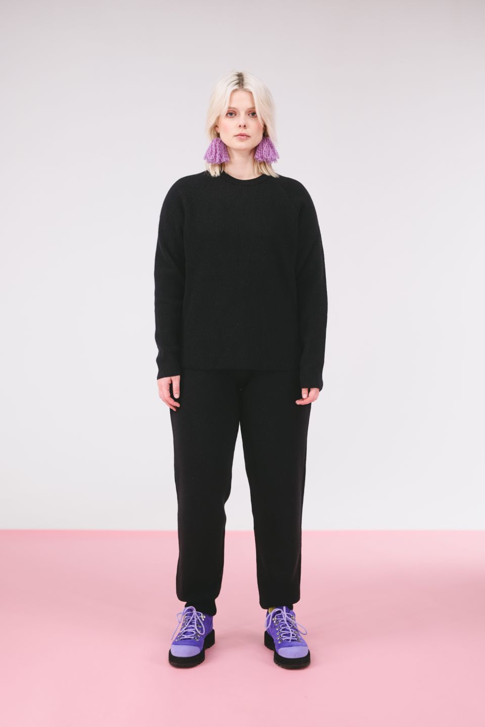 Woolish | Oita merino wool sweater black - 100% merino wool - made in Lithuania - Woolmark and Oeko-Tex certified