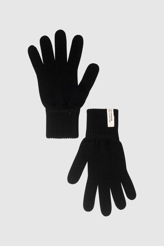 Woolish | Iki merino wool gloves black - 100% merino wool - made in Lithuania - Woolmark and Oeko-Tex certified