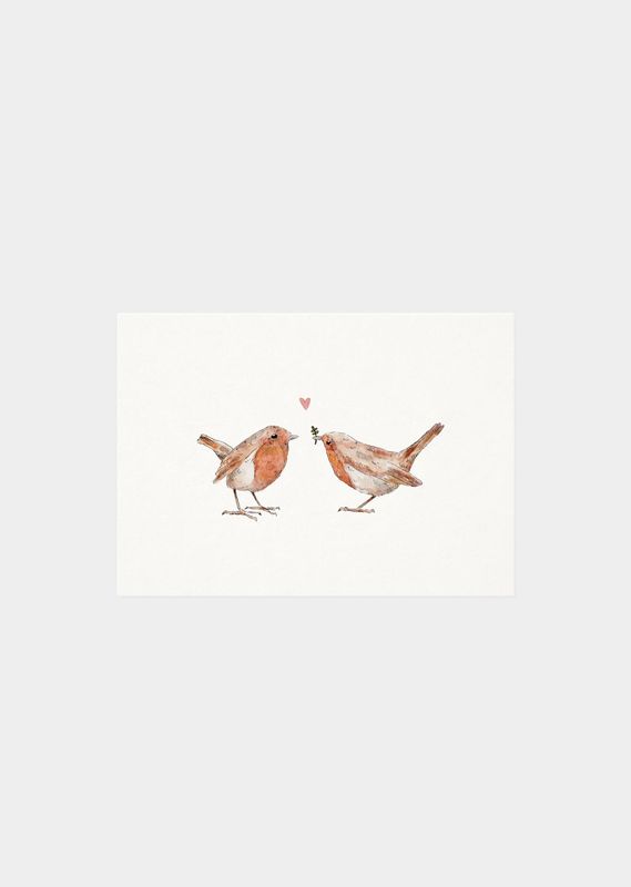 Inkylines | Red robins - A6 (postcard) Inkylines | Red robins - A6 (postcard)