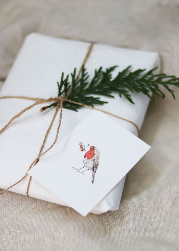 Inkylines | Red Robin - Mini card or gift tag