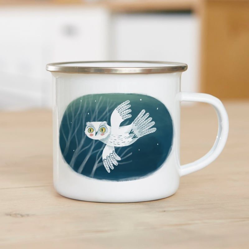 Illu-Ster | Enamel Mug - Snow owl