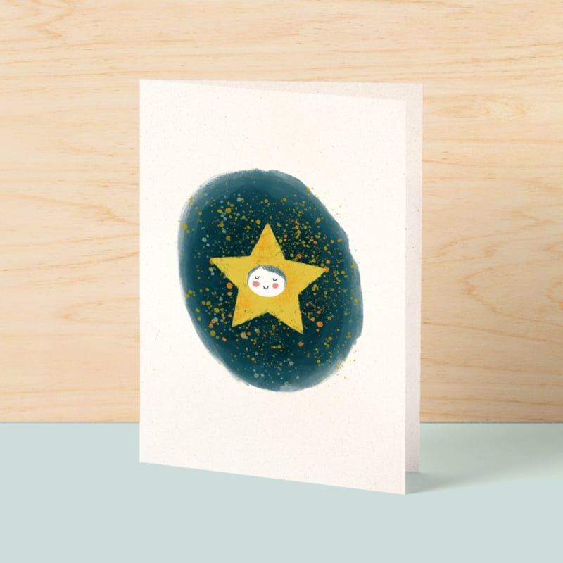 Illu-Ster | Star child - Greeting card with envelope