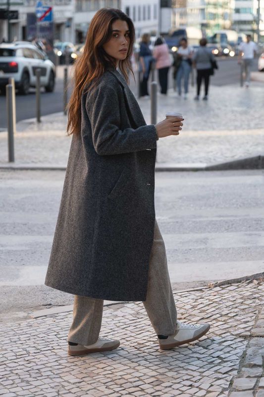 Näz | Dark grey wool coat - made in Portugal