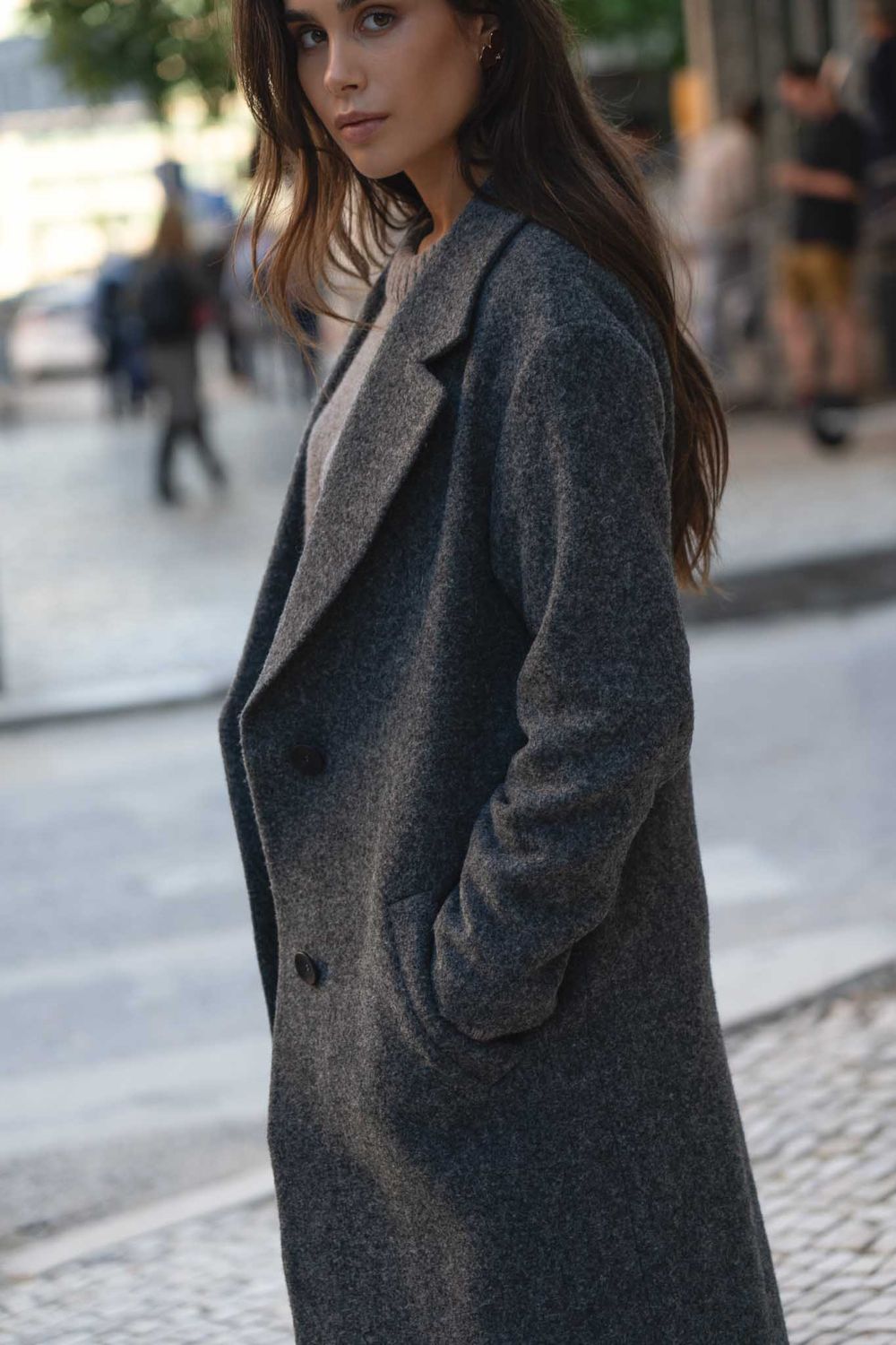 Näz | Dark grey wool coat - made in Portugal