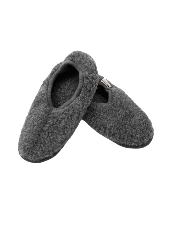 Alwero | Adult wool ballerina slippers dark grey - 100% natural wool