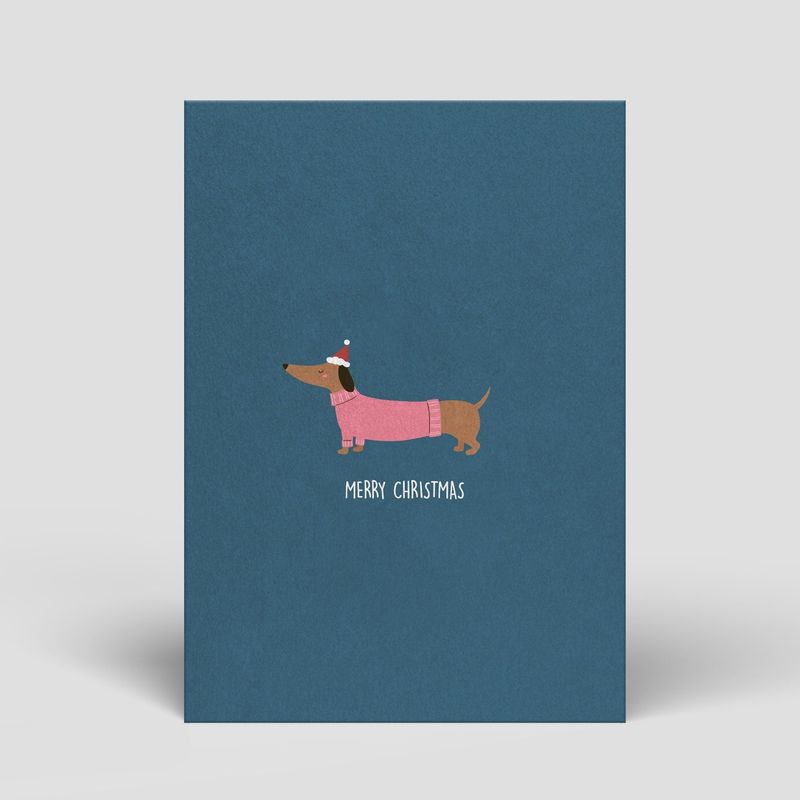 Naturbedacht | Christmas Dachshund - Postcard A6 - Pulpwood cardboard