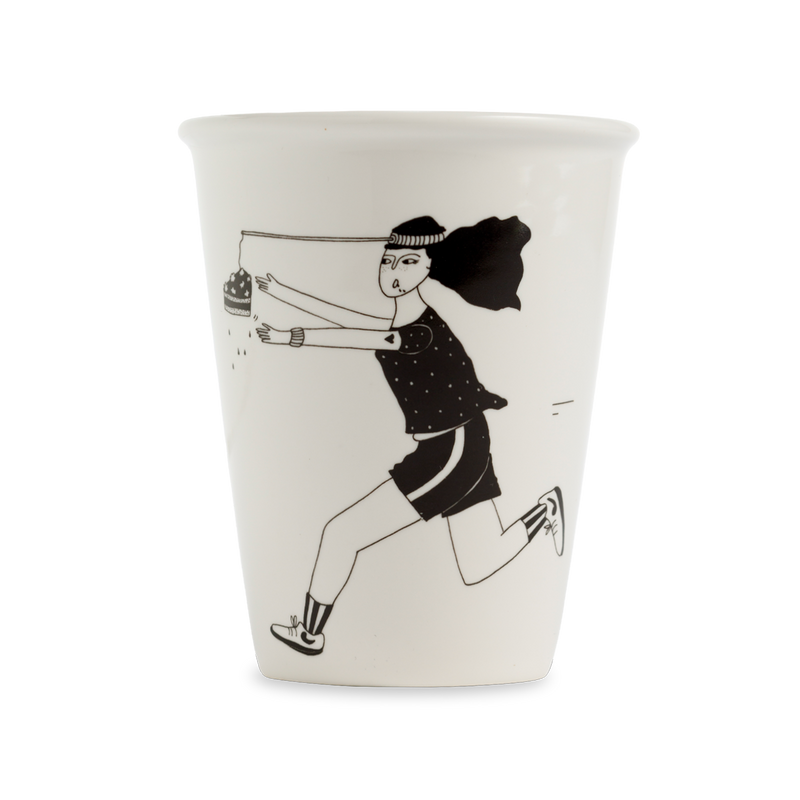 Helen b | Porcelain cup motivation is key 220ml - designed in Belgium