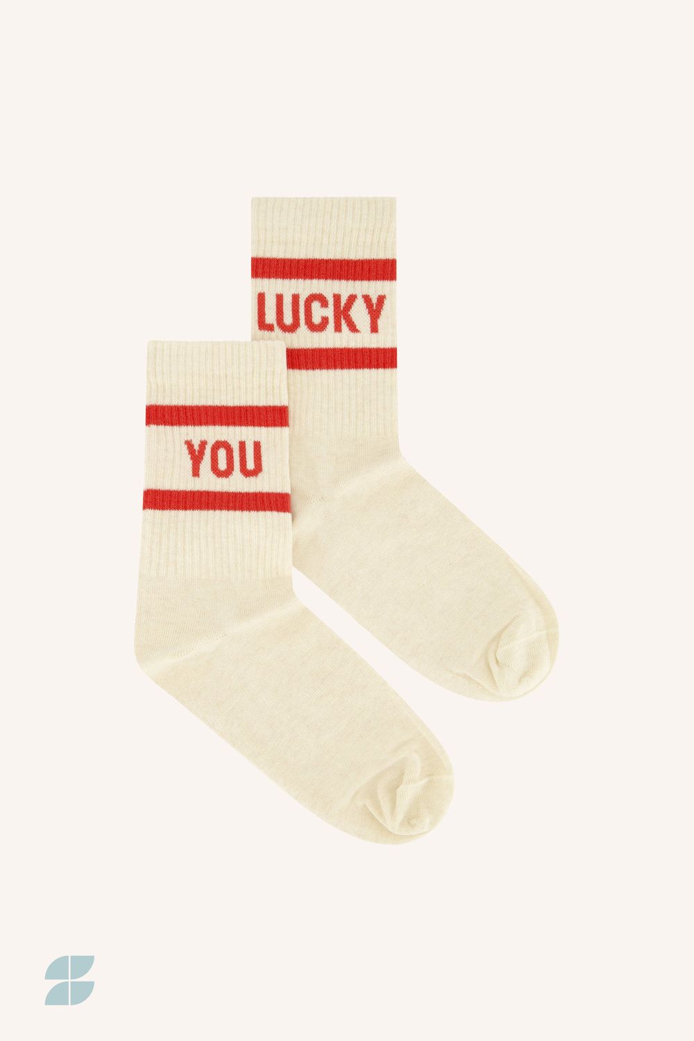 By-Bar | Lucky you socks poppy red - organic cotton - made in Portugal