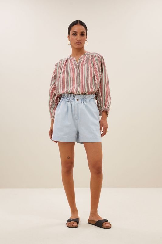 By-Bar Amsterdam | Leon cotton twill shorts - bleached denim By-Bar Amsterdam | Leon cotton twill shorts - bleached denim