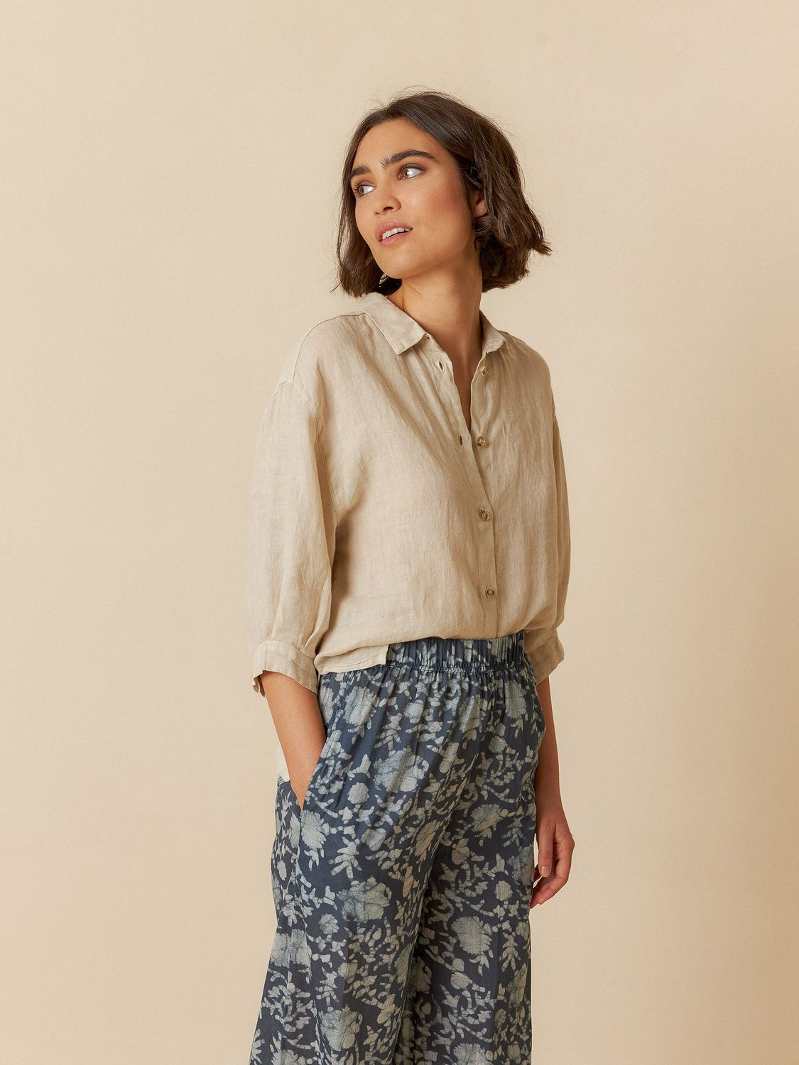 Indi &amp; Cold | Linen box cut Shirt - 100% linen - made in Spain