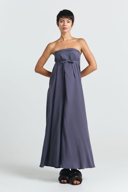 Suite13 | Multi-position long dress - Tencel™ Lyocell - grey - 5 different ways to wear this dress
