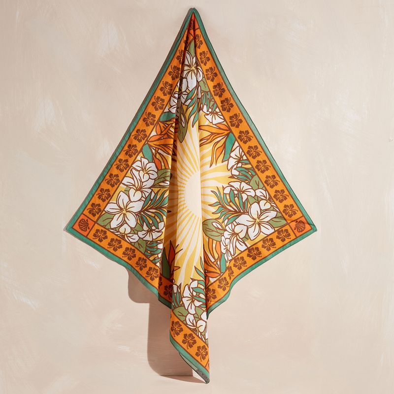 Cai & Jo | Plumeria Bandana 55 x 55 cm - organic cotton GOTS Cai & Jo | Plumeria Bandana 55 x 55 cm - organic cotton GOTS