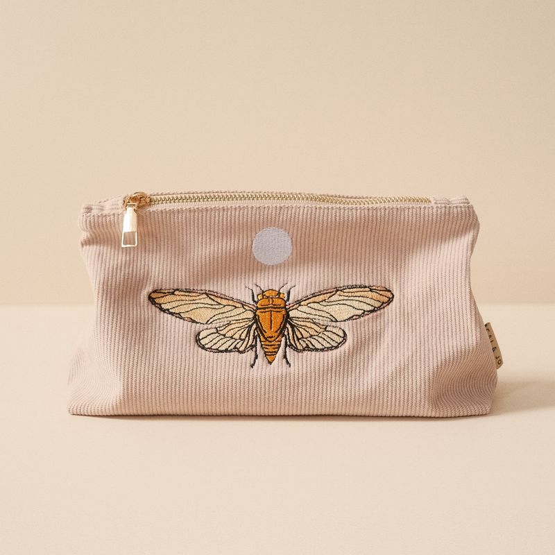 Cai & Jo | Corduroy pouch etui 25 x 15 cm - butterfly pale pink Cai & Jo | Corduroy pouch etui 25 x 15 cm - butterfly pale pink