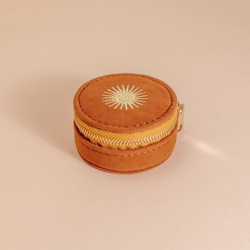 Cai & Jo | Jewelry mini travel case 7 x 3,5 cm - burnt orange sun Cai & Jo | Jewelry mini travel case 7 x 3,5 cm - burnt orange sun