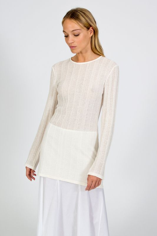 black to grey | Nachnull ribbed long sleeve top - organic &amp; recycled cotton - made in Barcelona