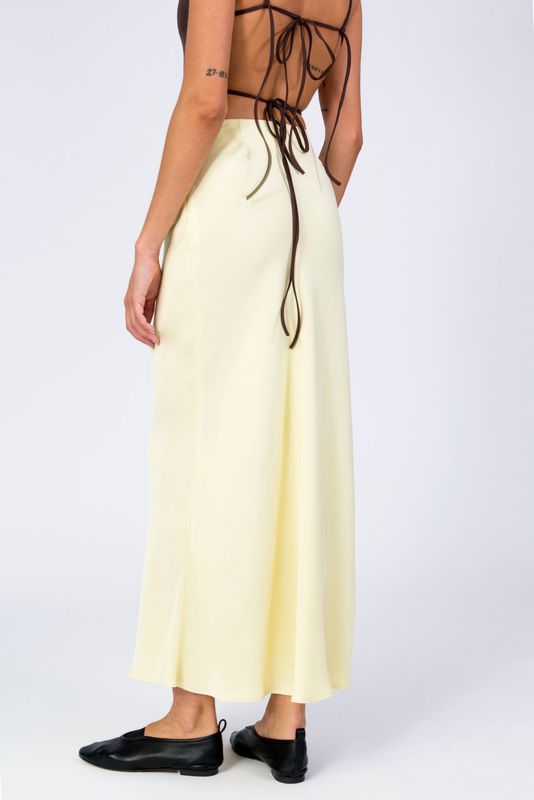 black to grey | Sand skirt soft yellow - tencel - made in Barcelona