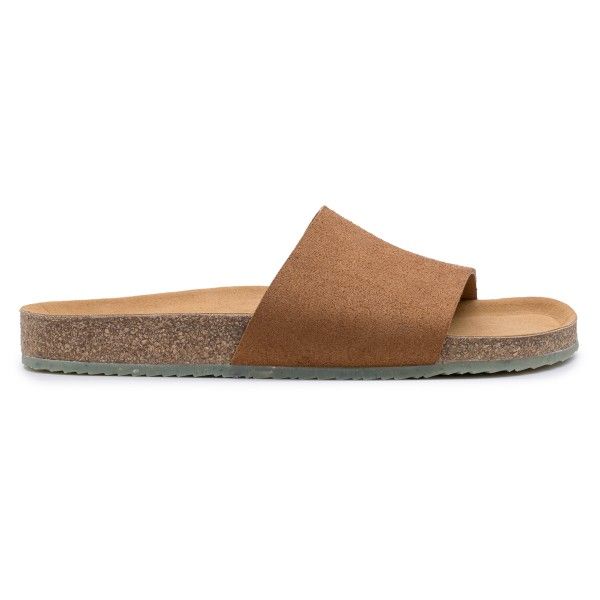 ZOURI | LAST TWO in 40 &amp; 41 - Wave slides nut brown - vegan leather - made in Portugal