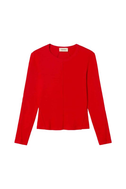 Thinking Mu | Fiery red Susan long sleeve - Lenzing modal &amp; organic cotton
