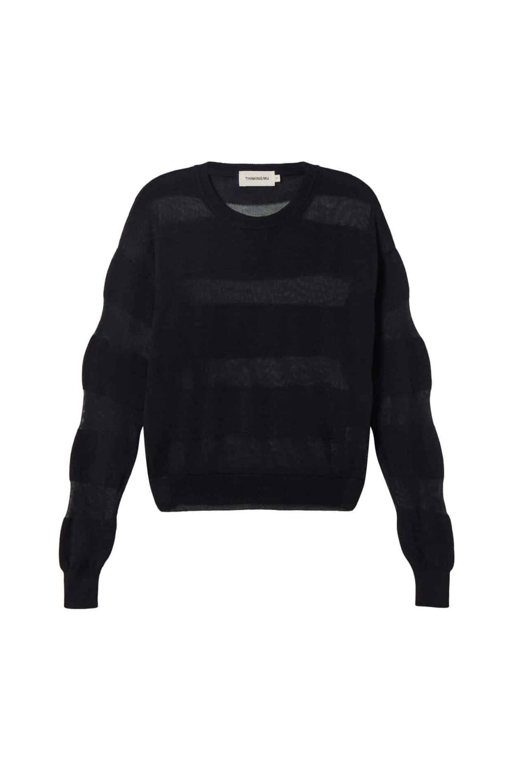 Thinking Mu | Black sweater Be Knit - 100% Lenzing Lyocell - made in Spain