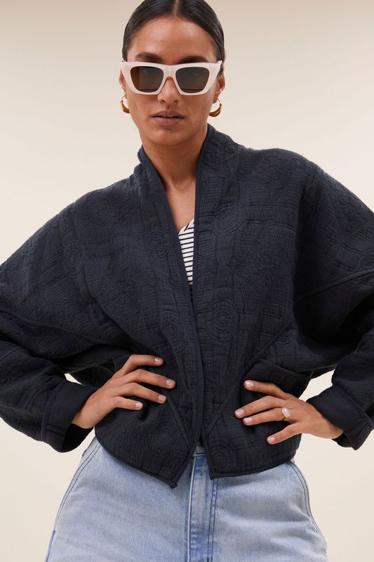 By-Bar| Flora jacket midnight blue - 100% cotton By-Bar| Flora jacket midnight blue - 100% cotton