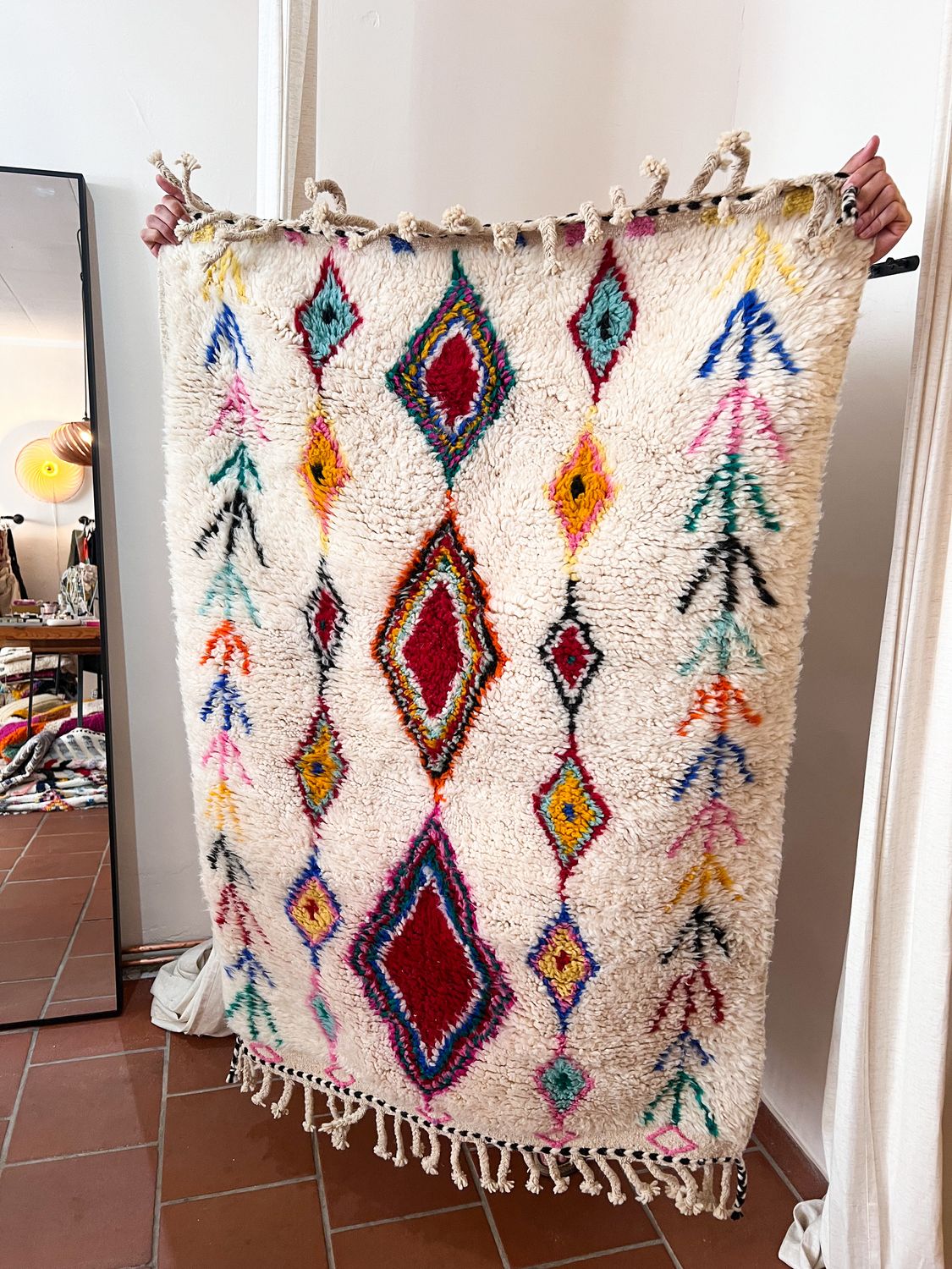 Olá Lindeza | Azilal sheep wool rug 160 x 100 cm - Handmade in Morocco