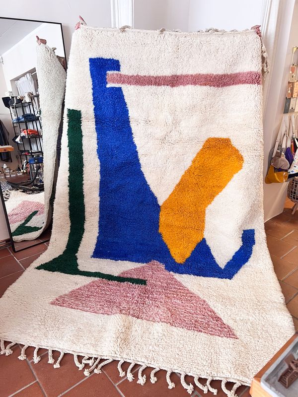 Olá Lindeza | Azilal Sheep wool rug 300 x 200 cm - handmade in Morocco