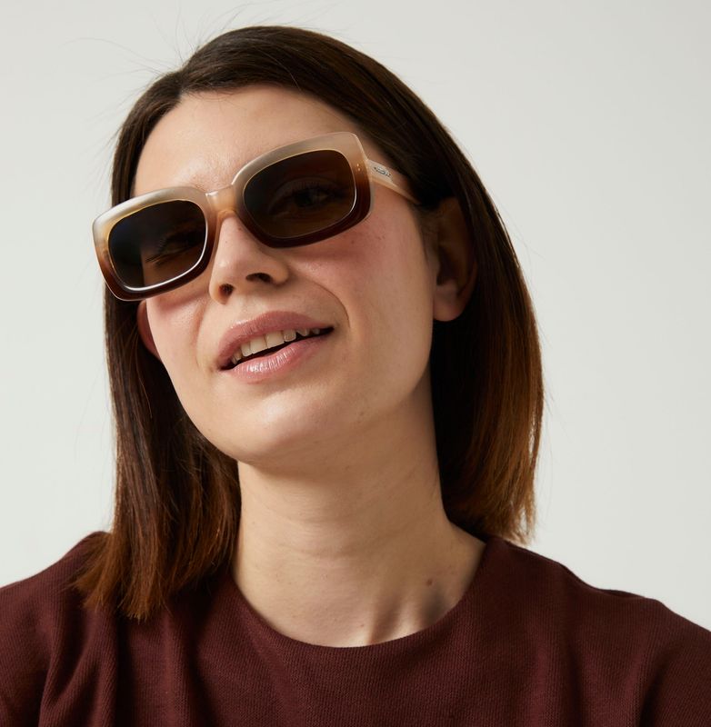 Parafina | Duna brown & beige polarized sunglasses UV400 - 100% recycled plastic Parafina | Duna brown & beige polarized sunglasses UV400 - 100% recycled plastic