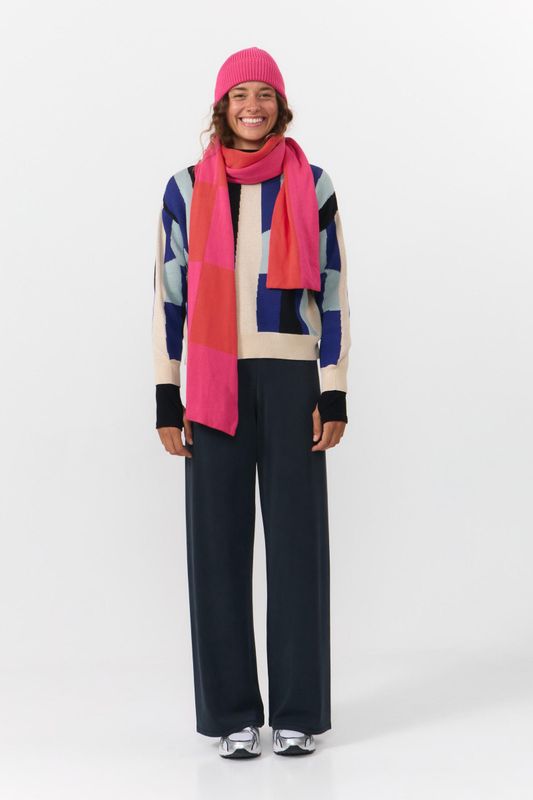 Suite13 | London scarf check pink - 100% organic cotton