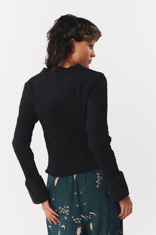 Suite13 | Tempe Blouse Black - 100% organic poplin cotton - made in Spain
