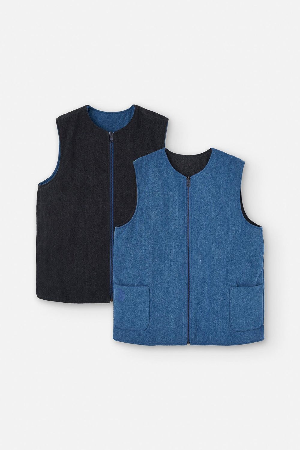 Suite13 | Padded reversible (2-in-1) vest - 100% organic cotton denim