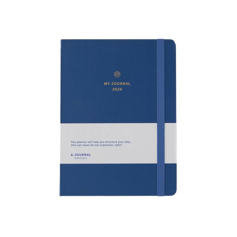 A-journal | My Journal Diary 2026 - Dark blue - with weekly overviews - 22 December 2025 to 10 January 2027