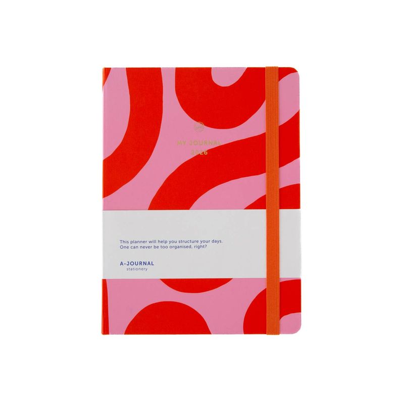 A-journal | My Journal Diary 2026 - Flow pink - with weekly overviews - 22 December 2025 to 10 January 2027