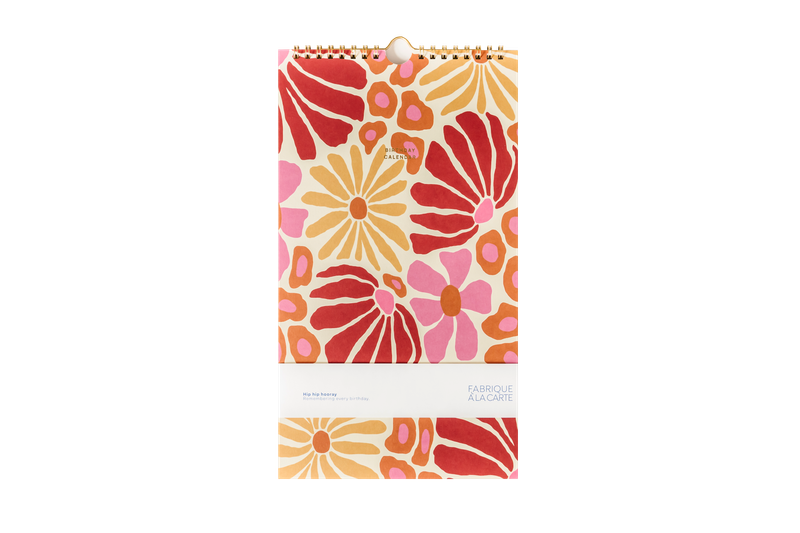 A-journal | Birthday Calendar Flowers - 32 x 18cm