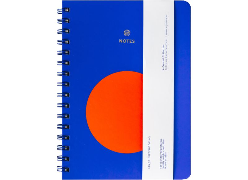 A-journal | Spiral notebook A5 - blue and red