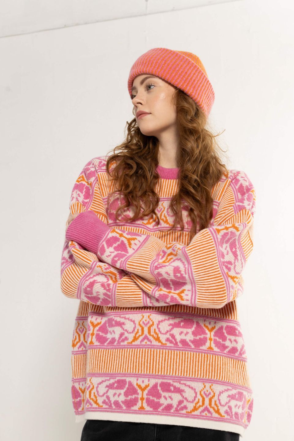 Woolish | Shrimp merino sweater shrimp - 100% merino wool - made in Lithuania - Woolmark and Oeko-Tex certified