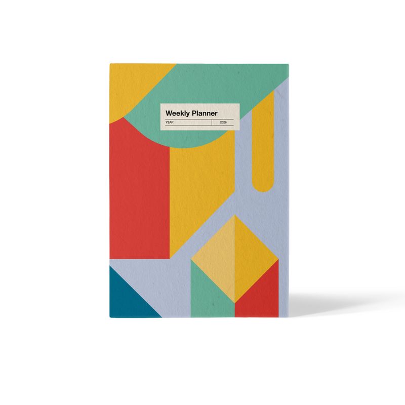 WEEW design | Agenda 2026 weekly overviews - blue and red - A5 format 21 x 15cm