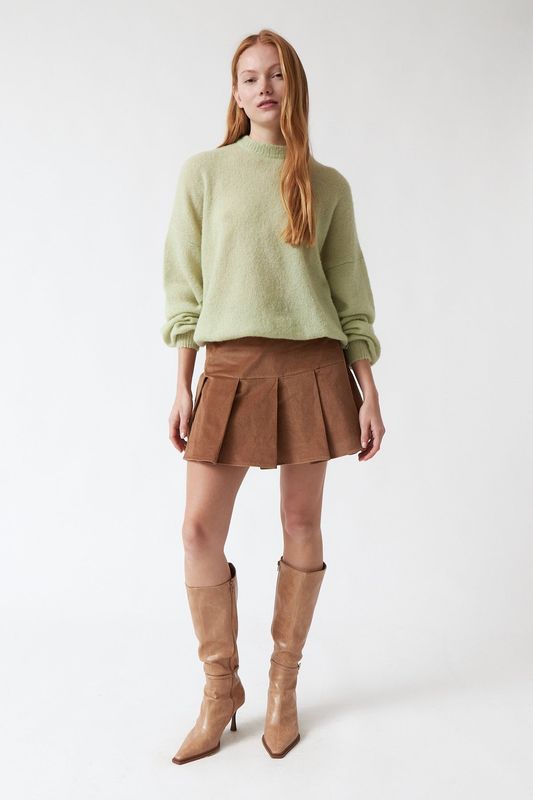 amt. Studio | LAST TWO in S &amp; M - Galeta jersey apple green - alpaca &amp; merino wool - made in Barcelona Spain