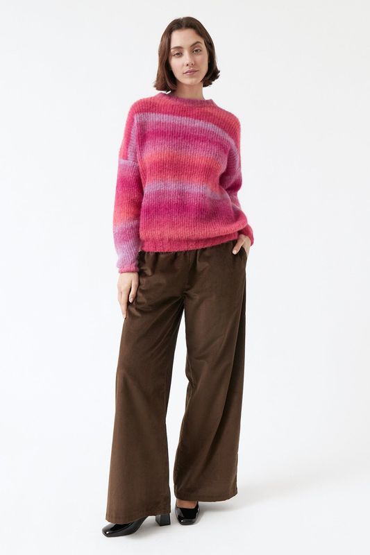 amt. Studio | LAST ONE in S - Jade jersey pink gradient - fine alpaca wool - made in Barcelona, Spain